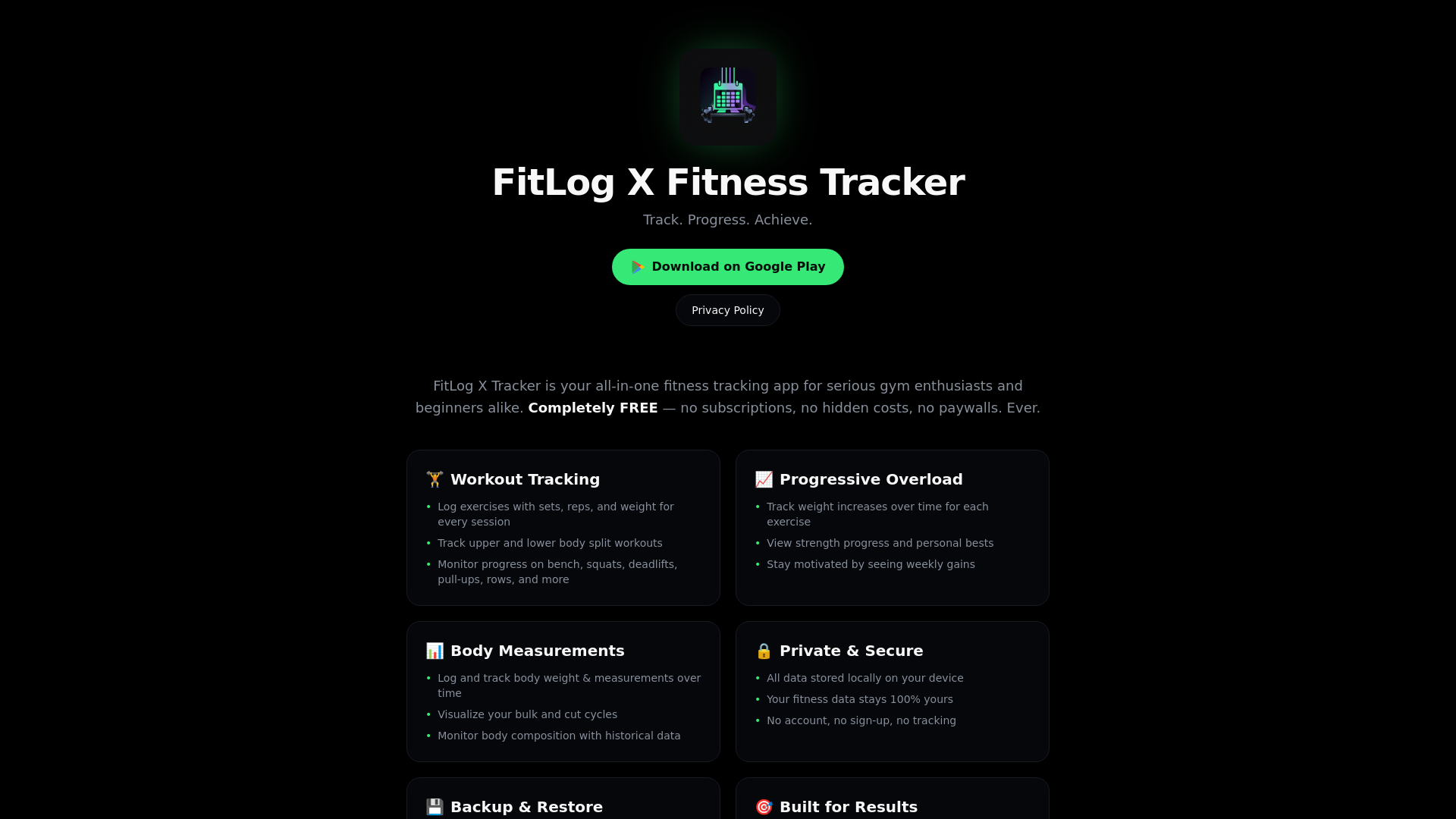Fitlogx screenshot 1