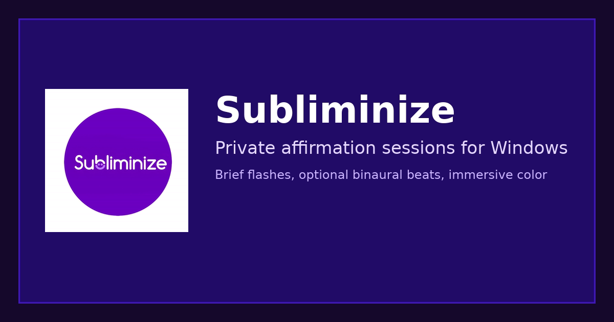 Subliminize screenshot 1