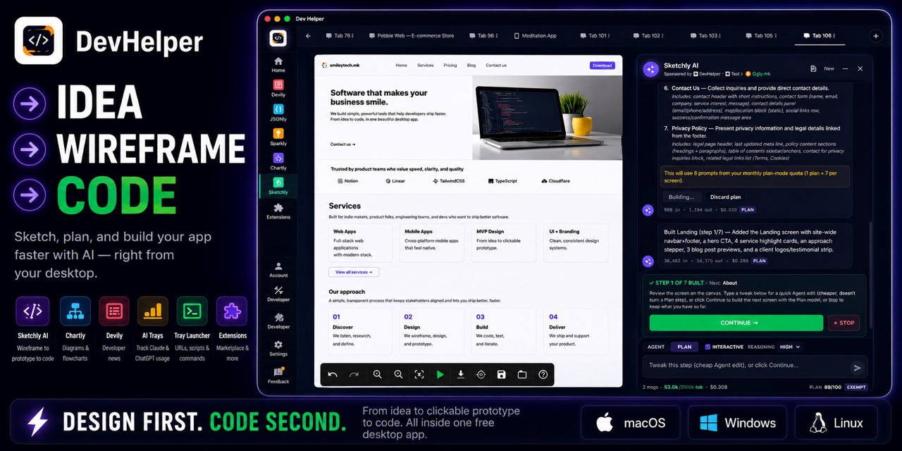 DevHelper screenshot 1