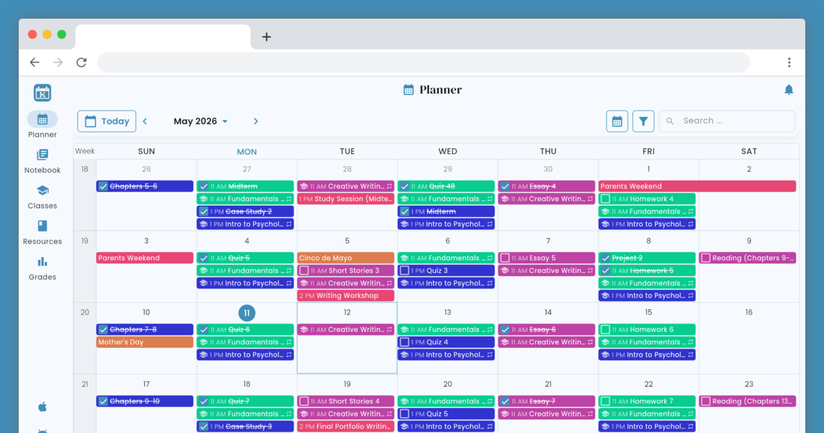 Helium - Student Planner screenshot 1
