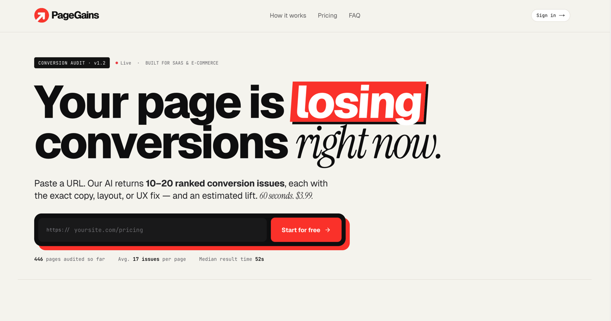 PageGains screenshot 1