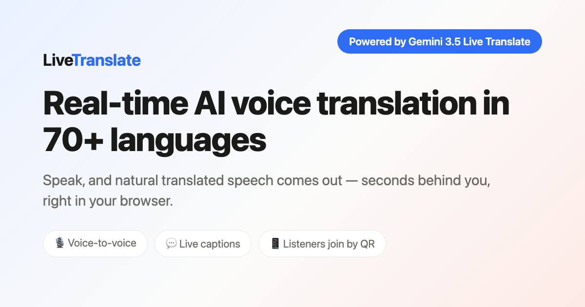 LiveTranslate screenshot 1