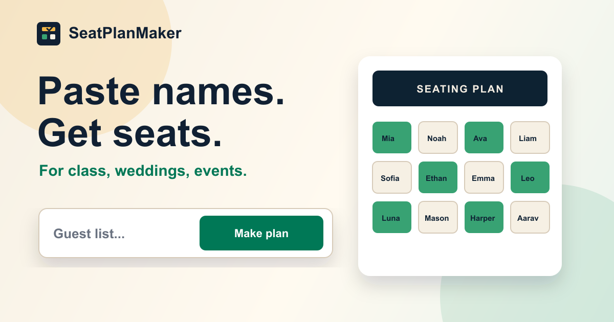 SeatPlanMaker screenshot 1