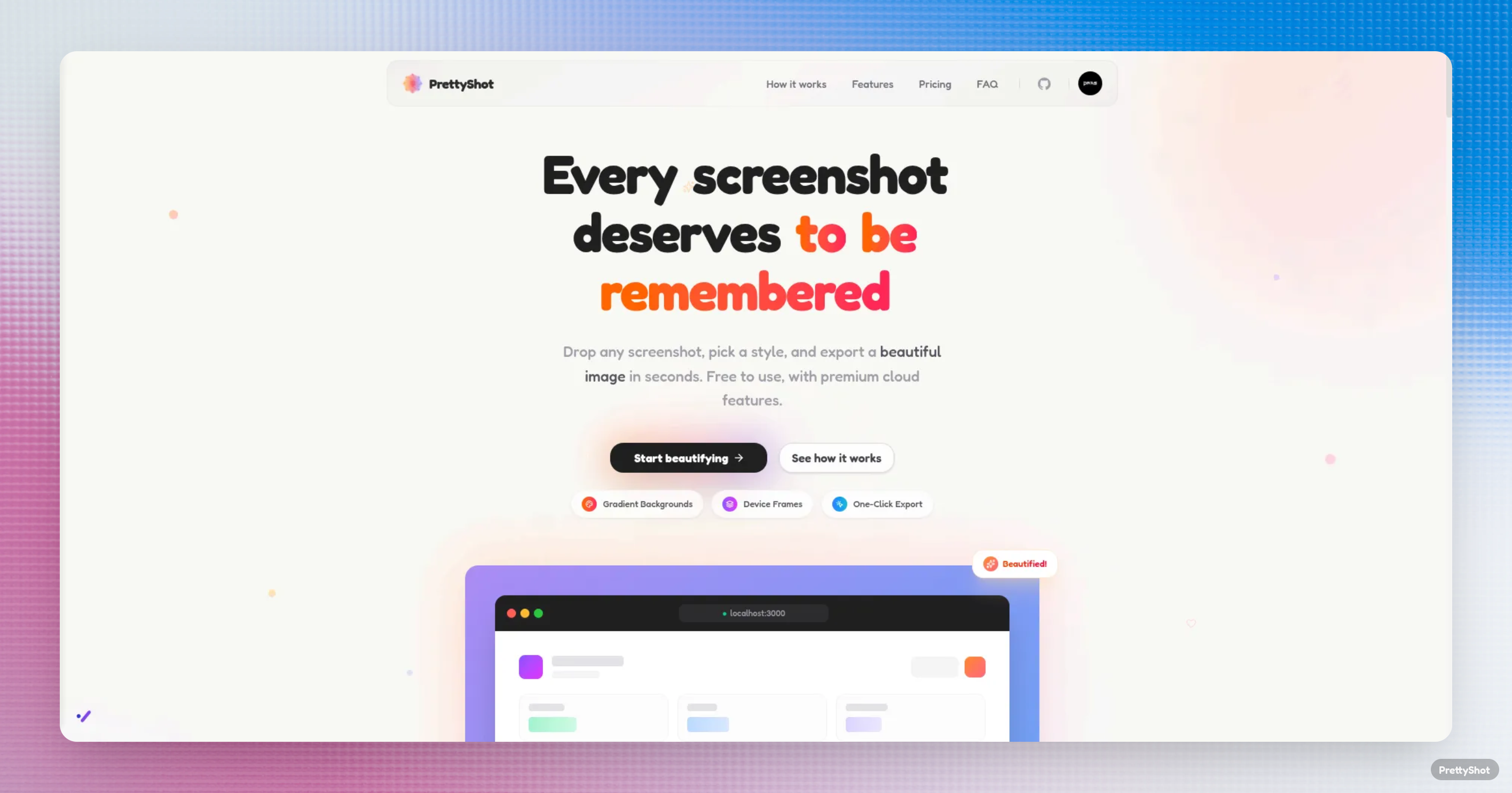 Prettyshot screenshot 1