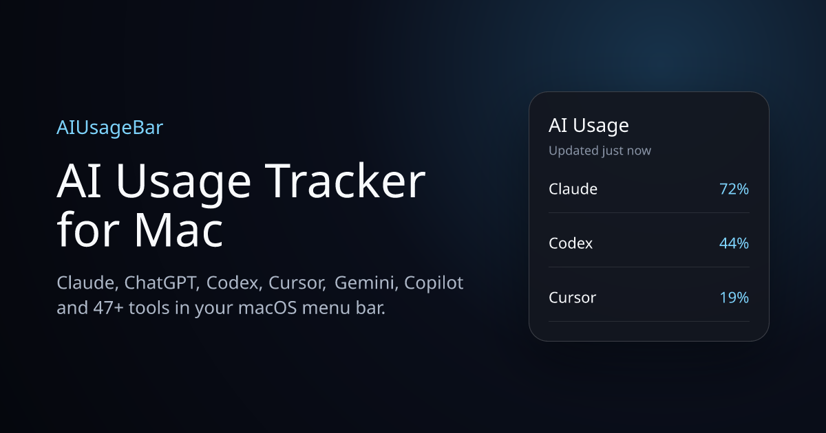 AI Usage Bar screenshot 1