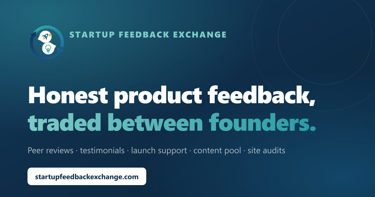 StartupFeedbackExchange screenshot 1