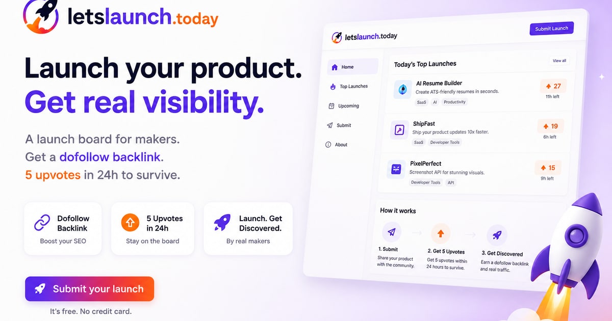 LetsLaunchToday screenshot 1