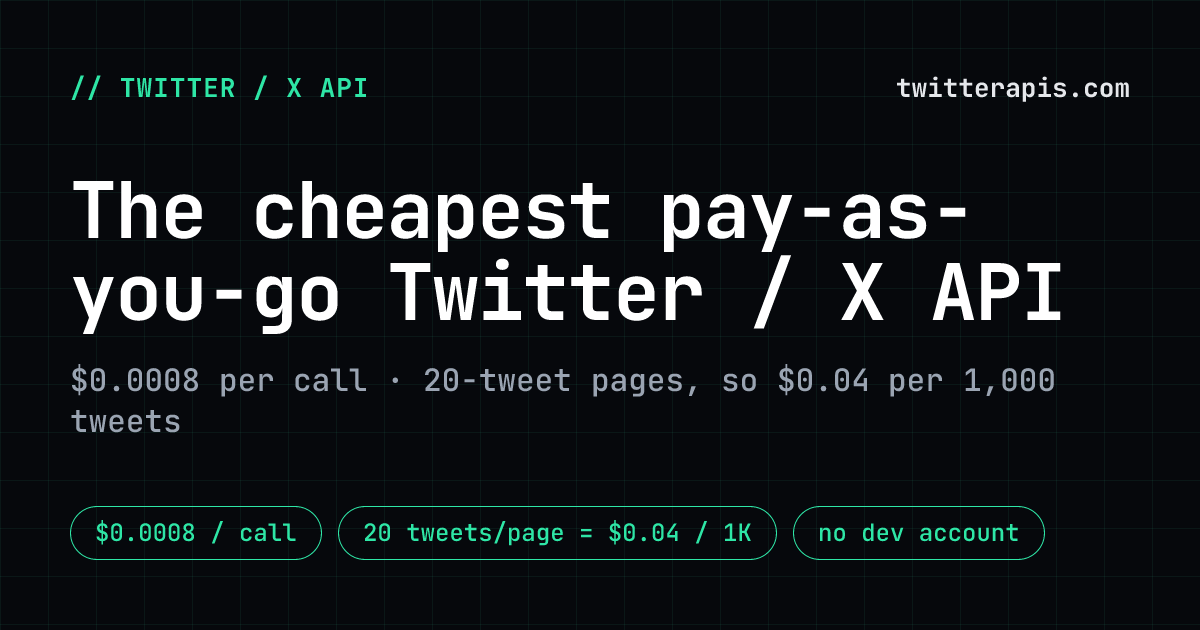 TwitterAPIs screenshot 1