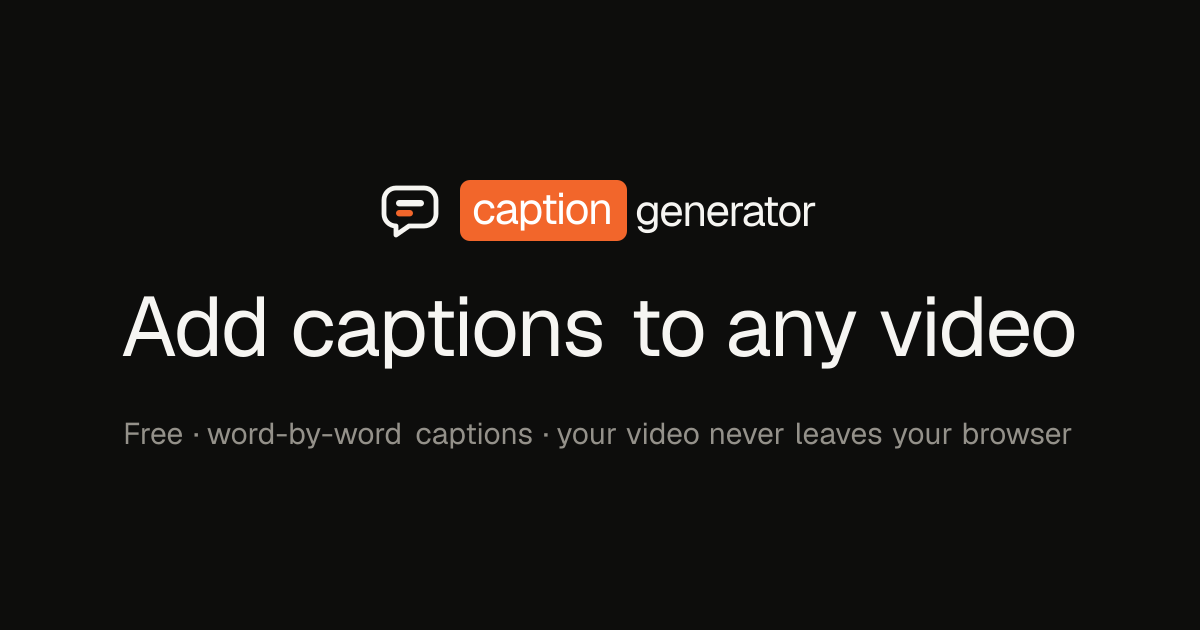Caption Generator screenshot 1