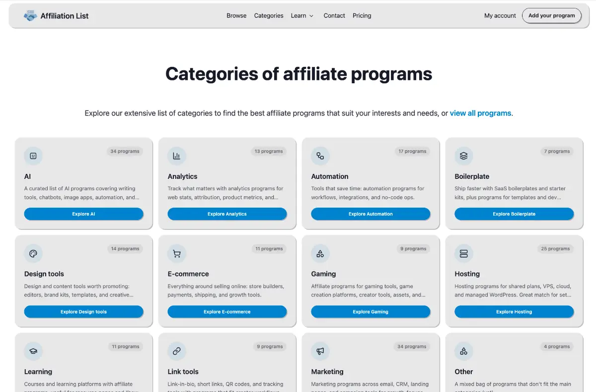 AffiliationList screenshot 3