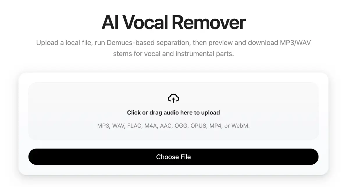 AI Vocal Remover screenshot 1