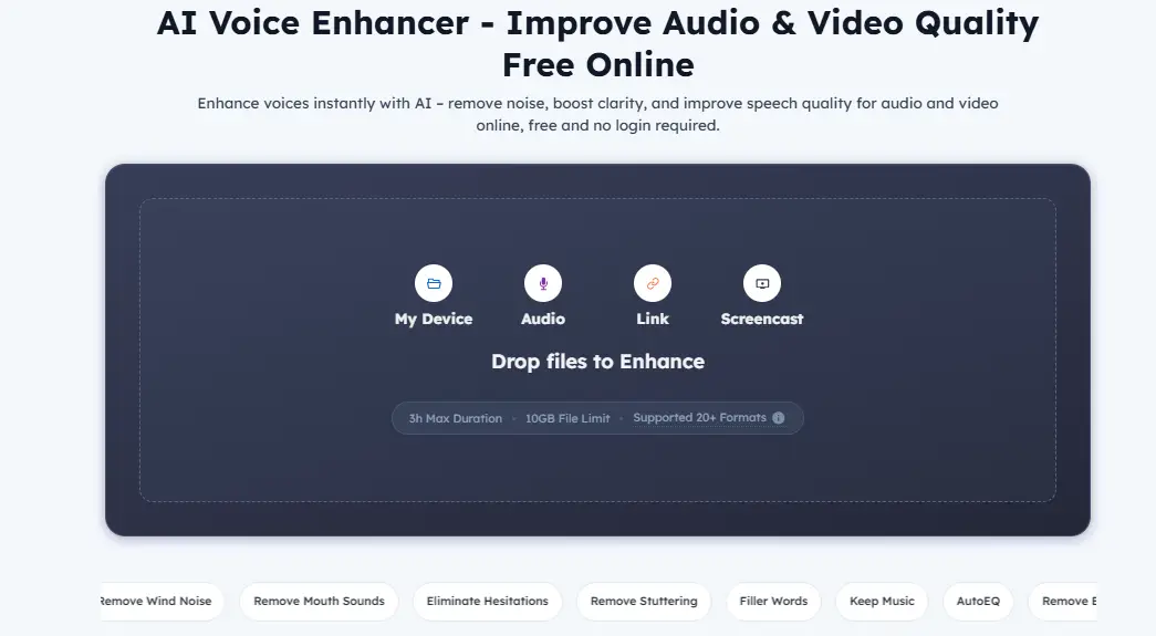 AI Voice Enhancer Online screenshot 1