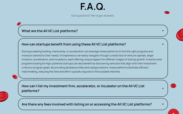 allVCList screenshot 2