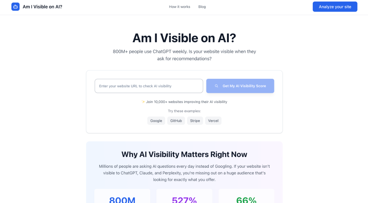 Am I Visible on AI screenshot 2
