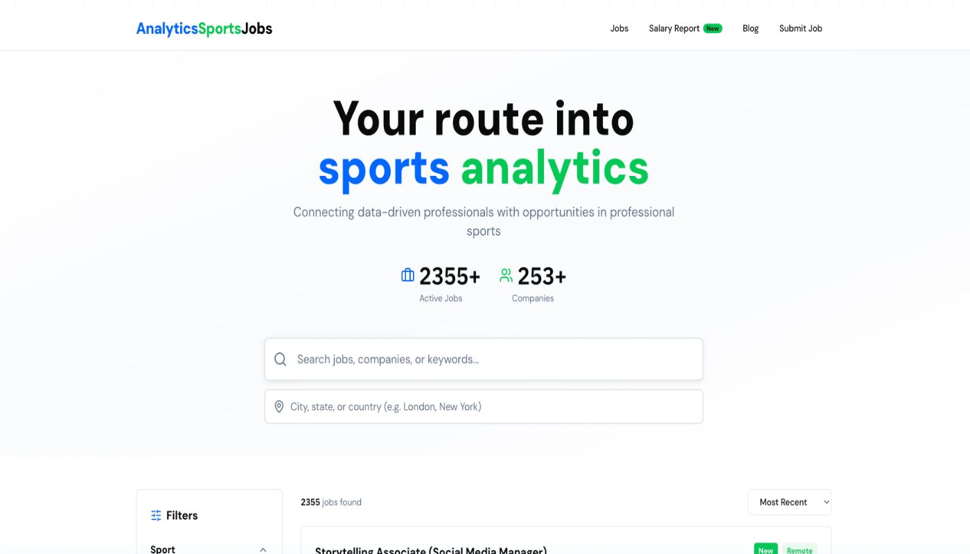 Analytics Sports Jobs screenshot 1