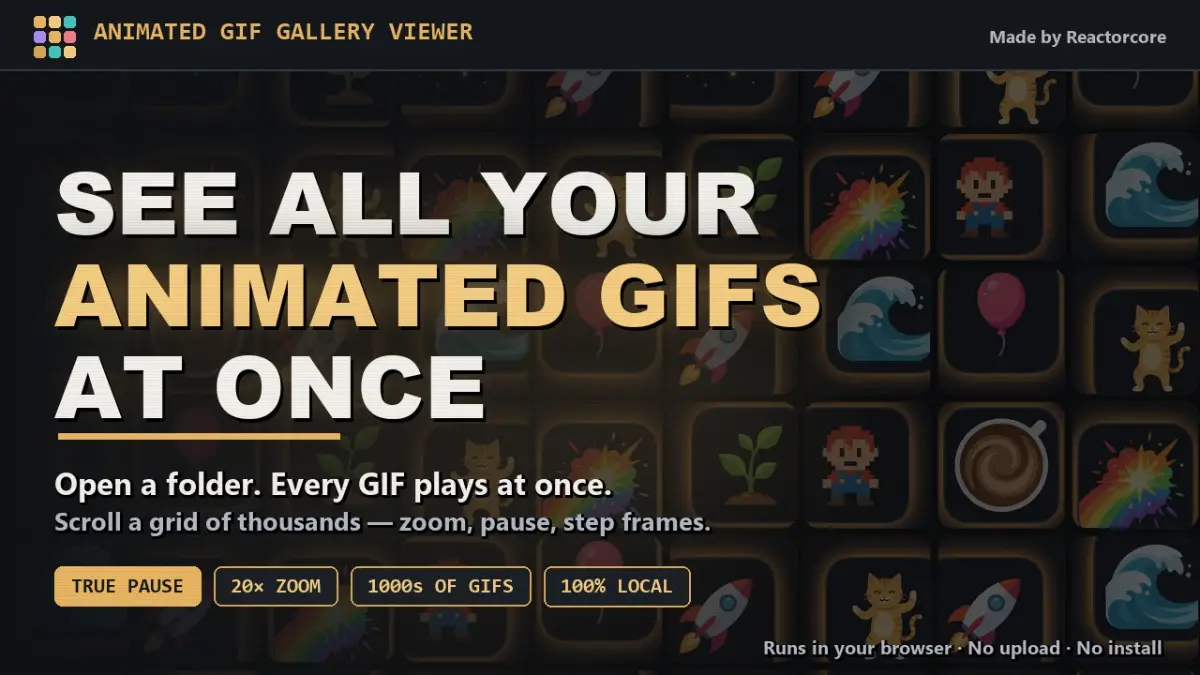 Animated GIF Gallery Viewer screenshot 1