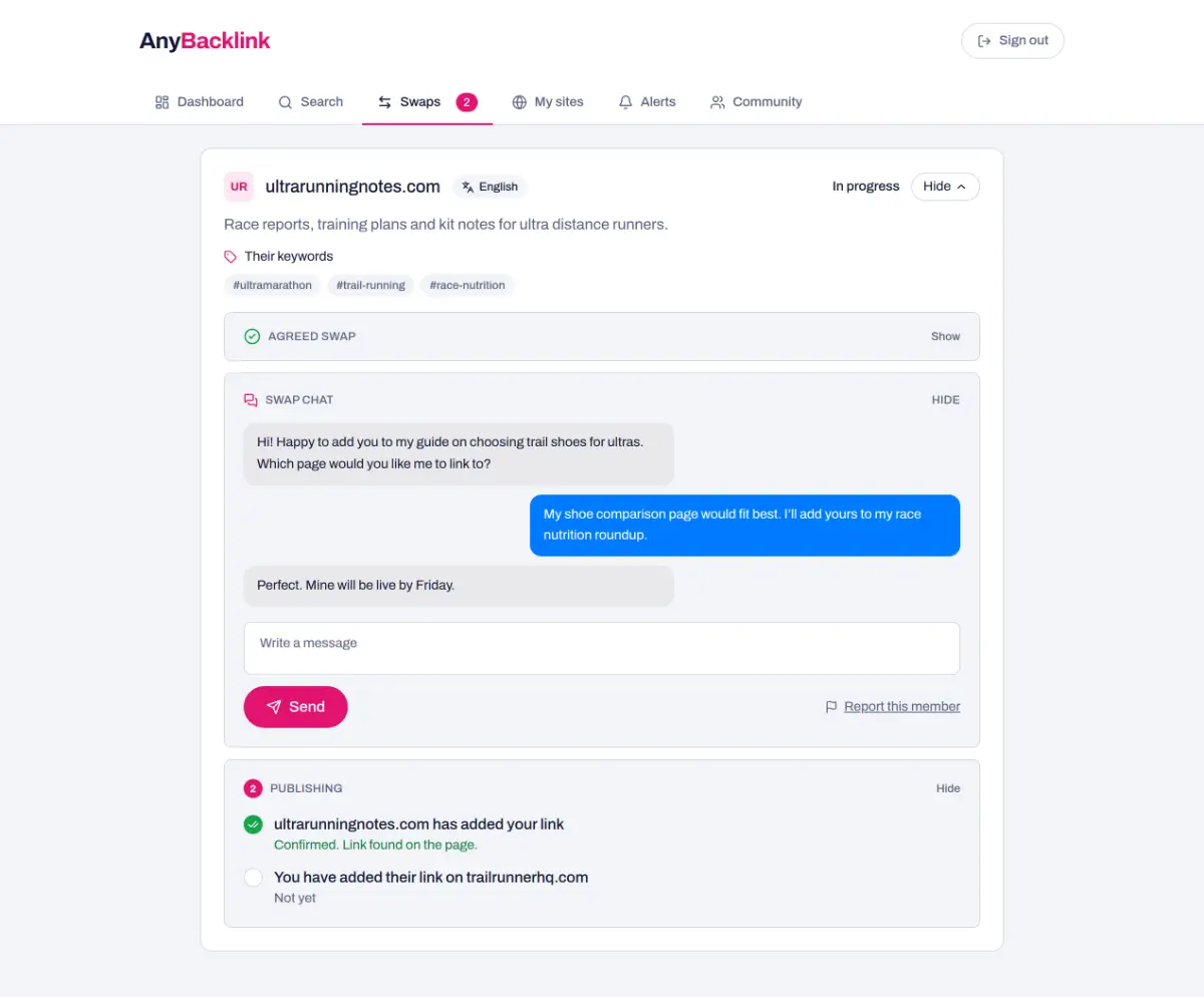 AnyBacklink screenshot 2