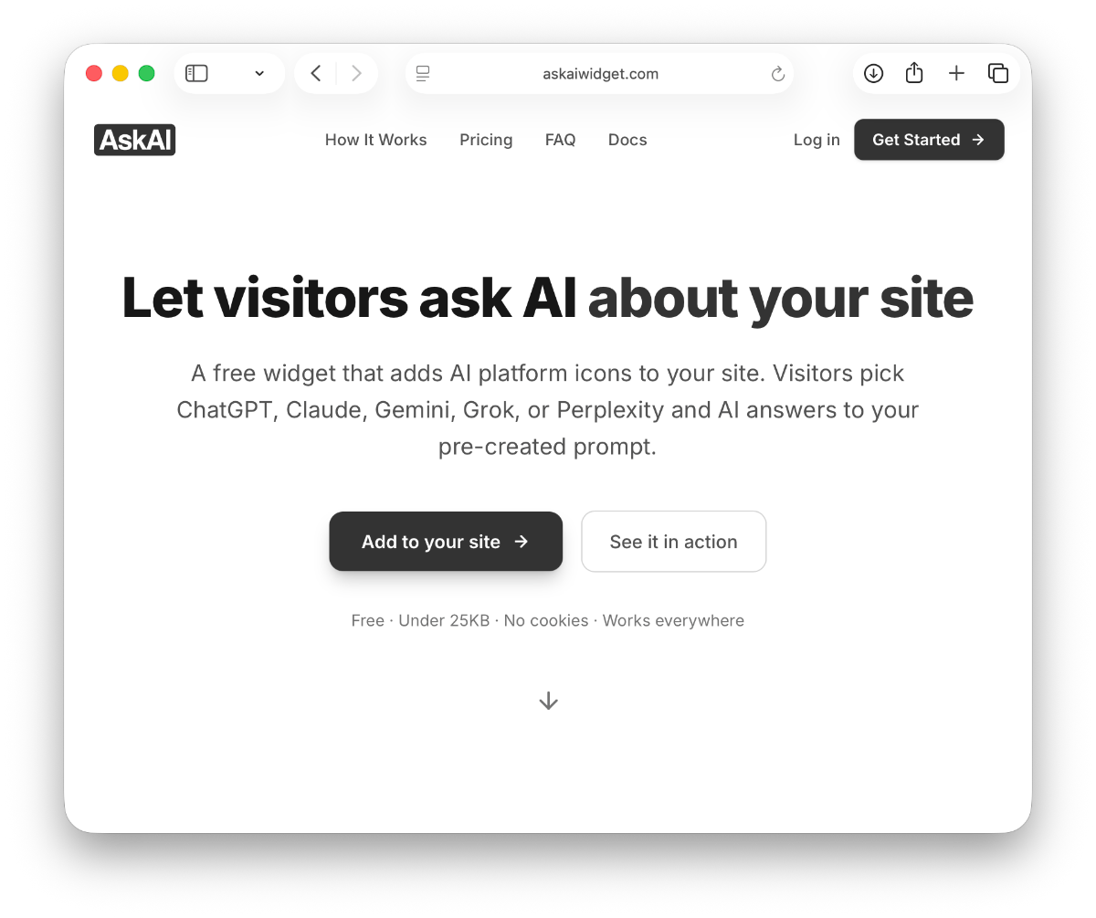 Ask AI widget image number 01