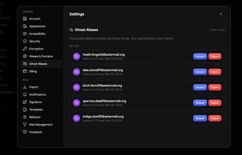 Aster Mail screenshot 3