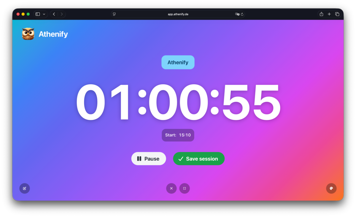 Athenify screenshot 2