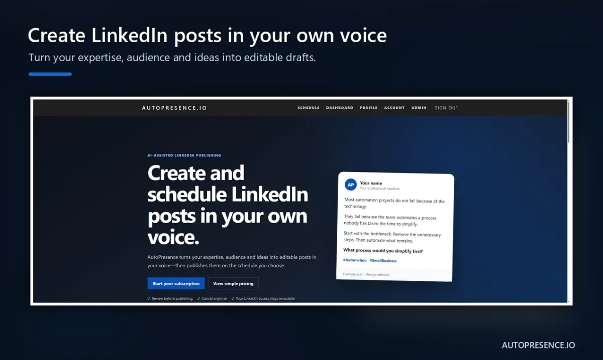AutoPresence screenshot 1