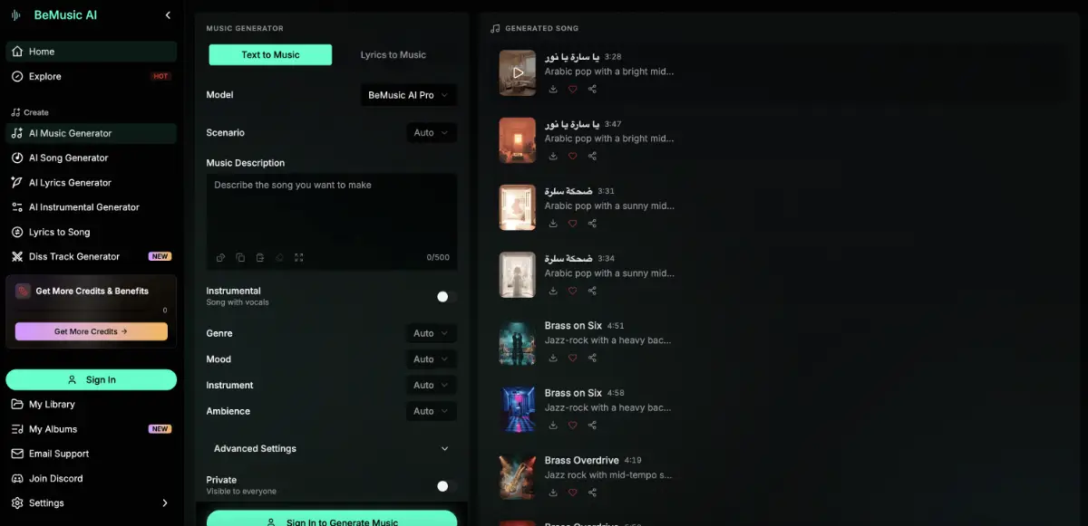 BeMusic AI - AI Music Generator screenshot 2