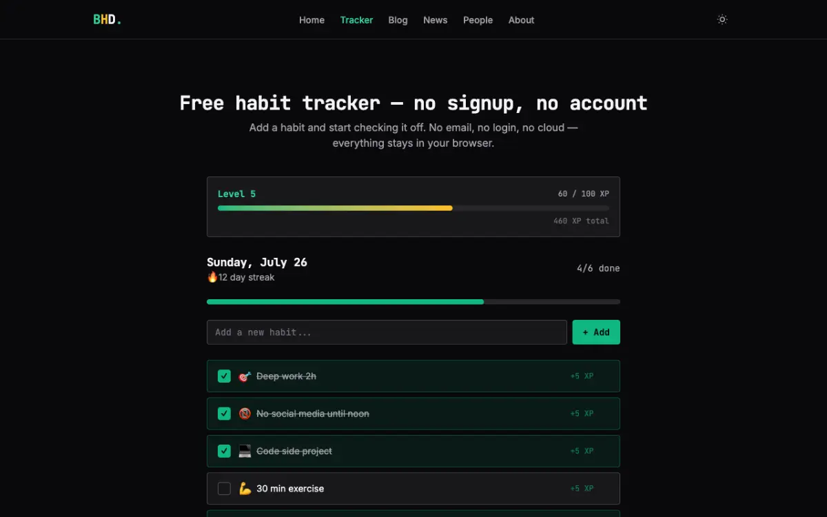 BetterHabitsDaily screenshot 2