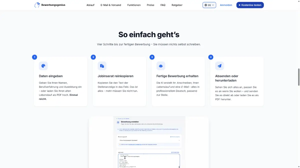 Bewerbungsgenius screenshot 3