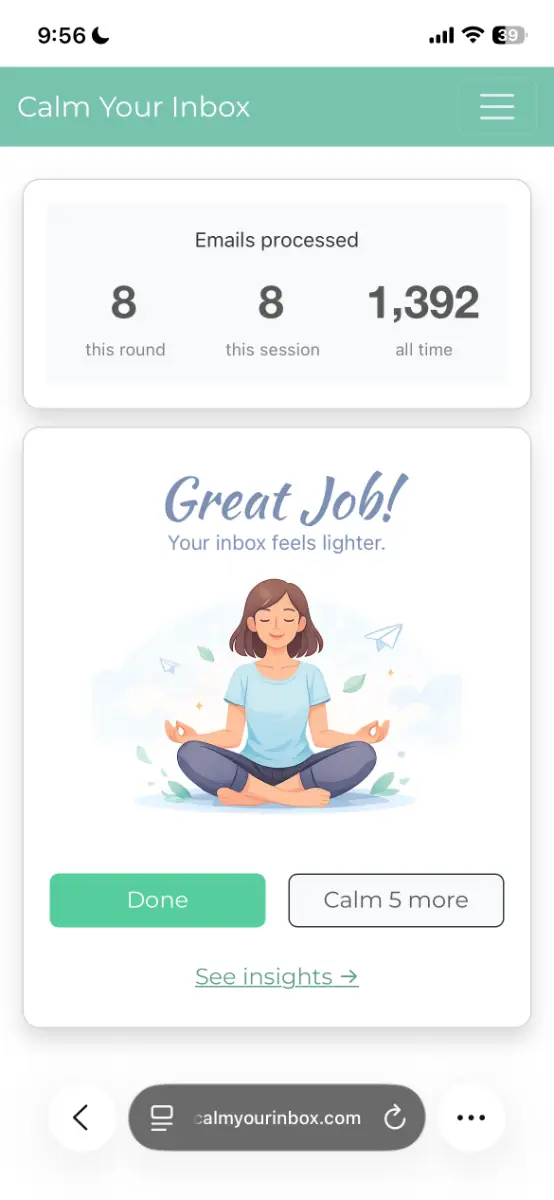 Calm Your Inbox screenshot 3
