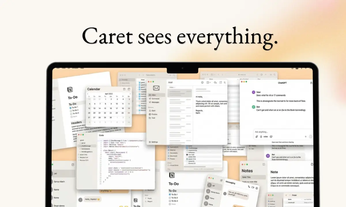 Caret screenshot 2