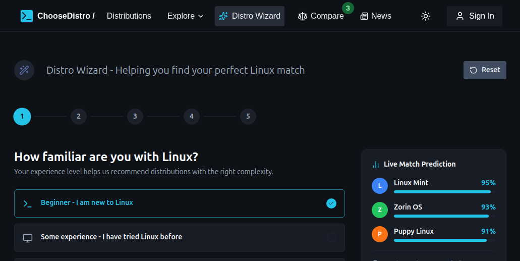 ChooseDistro screenshot 1