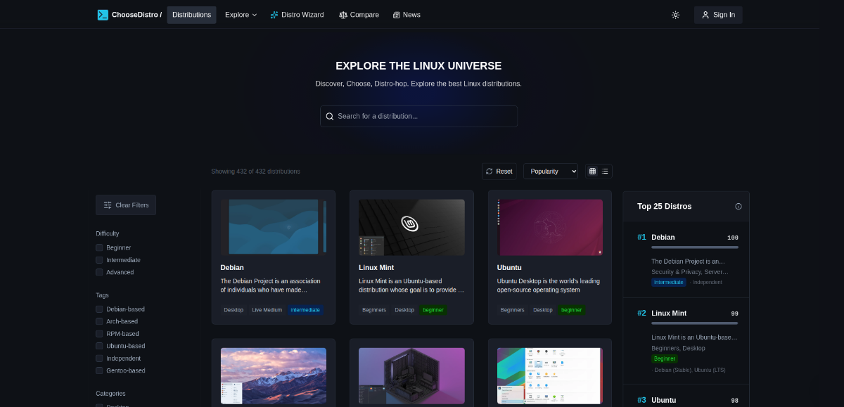 ChooseDistro screenshot 2