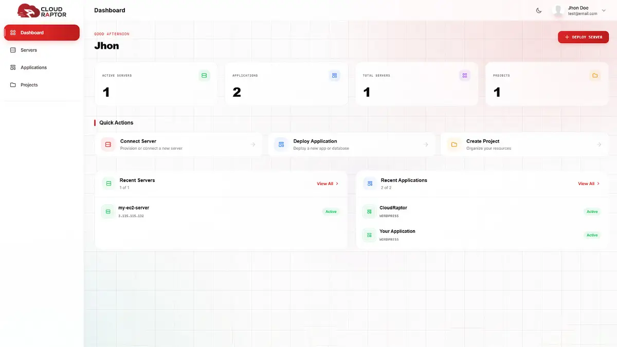 CloudRaptor screenshot 2