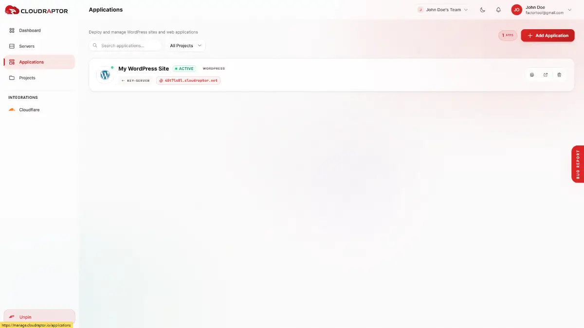 CloudRaptor screenshot 1