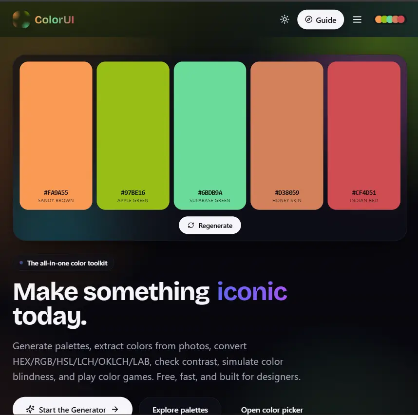 ColorUI screenshot 2