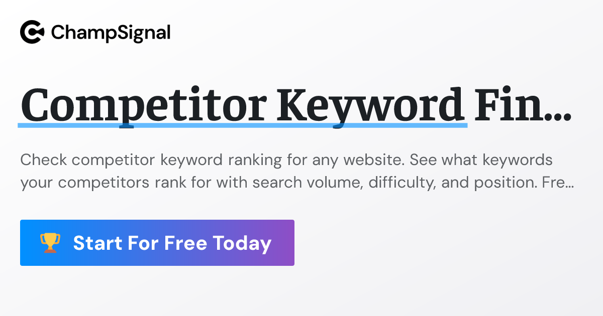 Competitor Keyword Finder product image