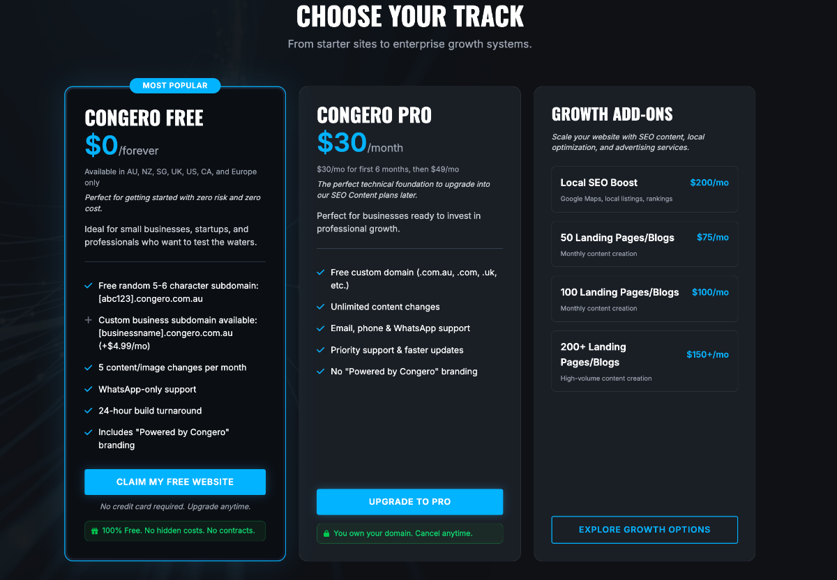 Congero Free Website Builder image number 11