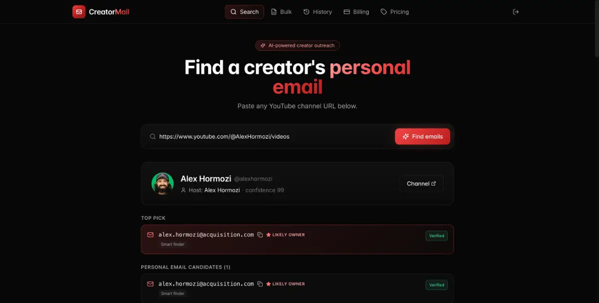 CreatorMail screenshot 1