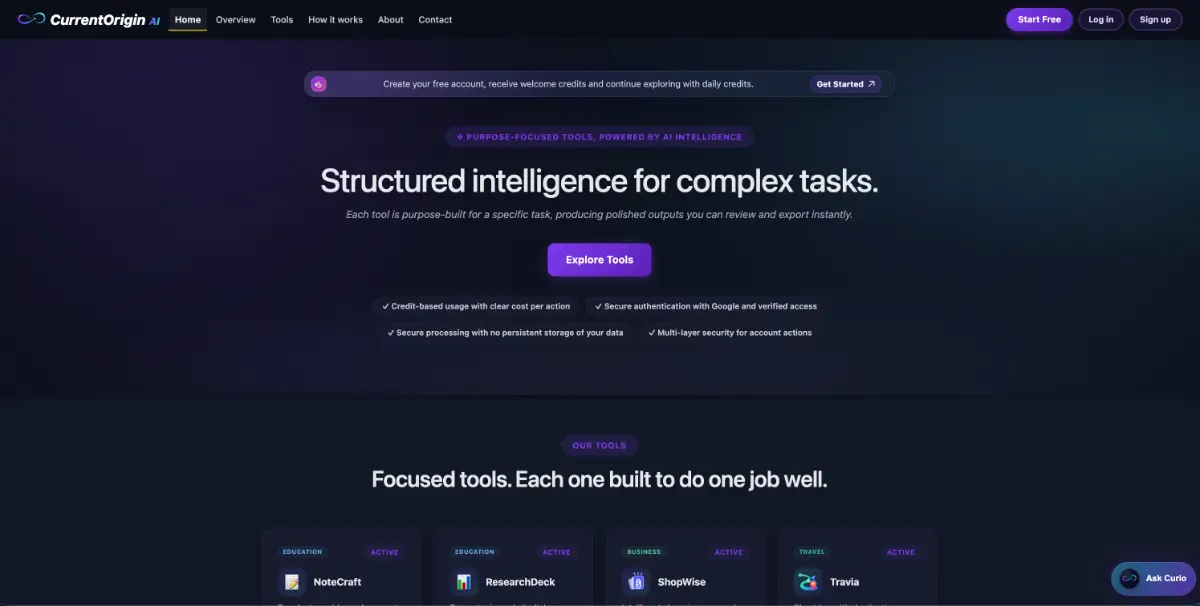 CurrentOrigin AI screenshot 2