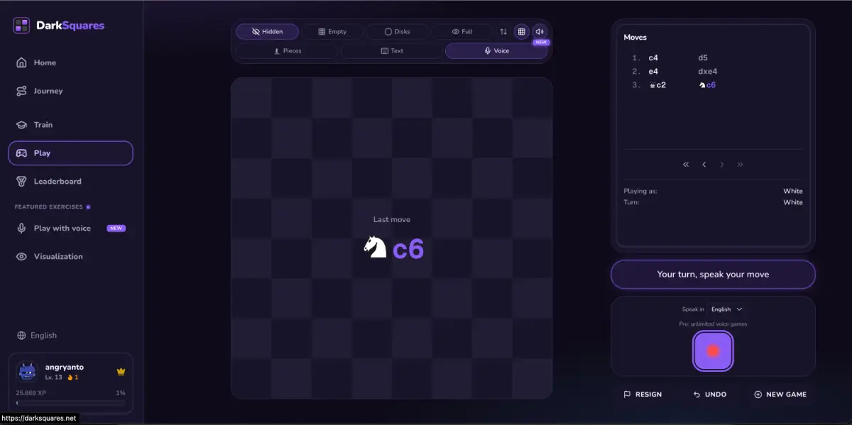 DarkSquares screenshot 2