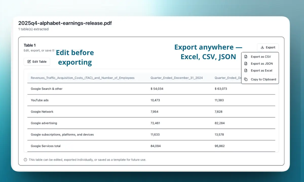 Data Extractio screenshot 3