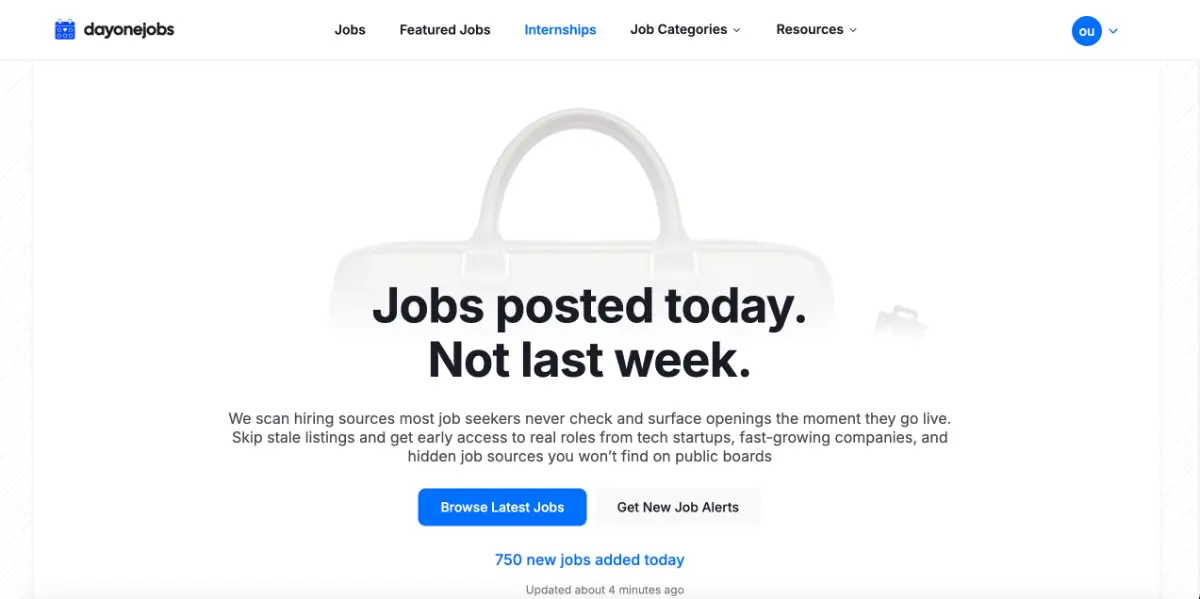 DayOneJobs screenshot 1