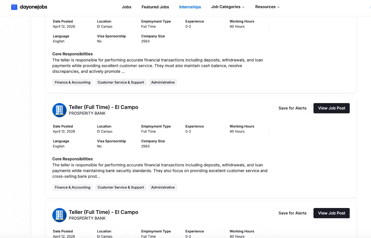 DayOneJobs screenshot 2