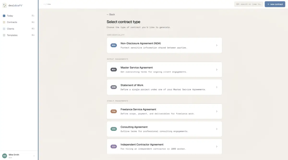 DealDraft screenshot 2