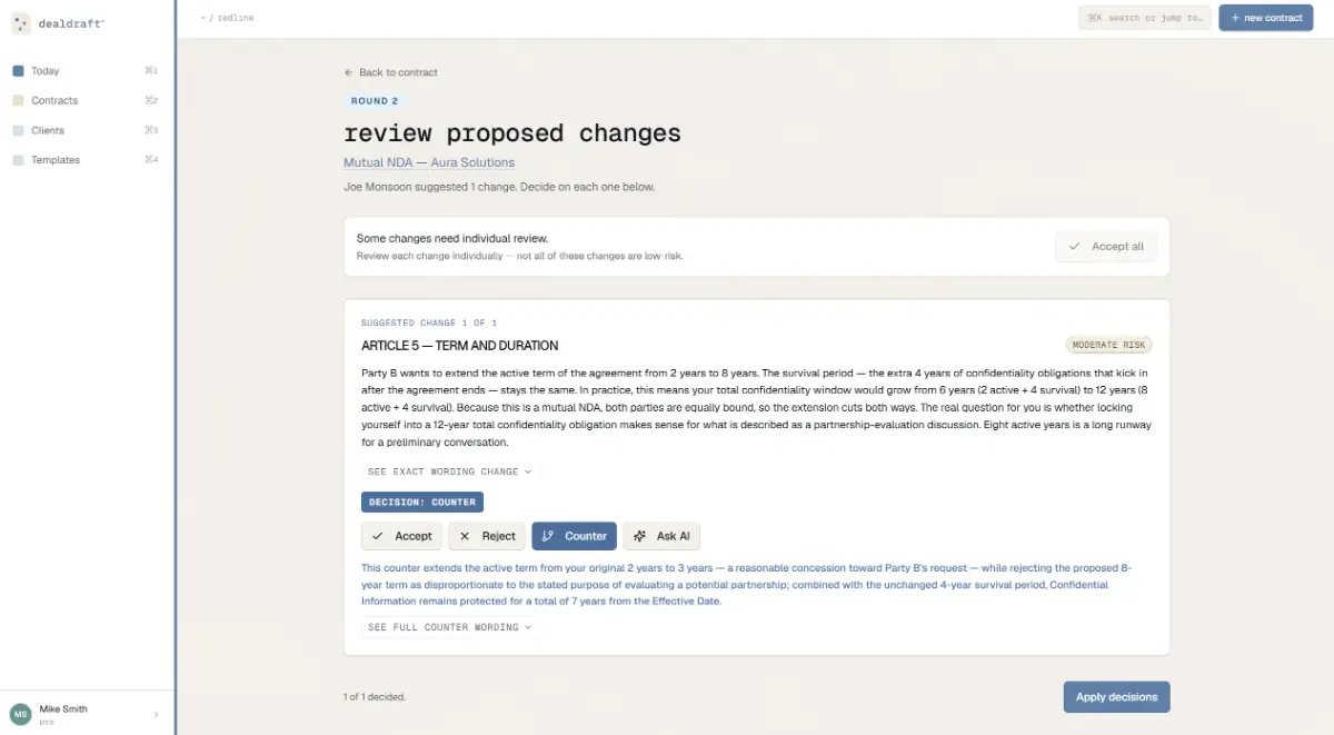 DealDraft screenshot 3