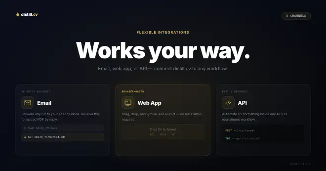 Distill.cv screenshot 2