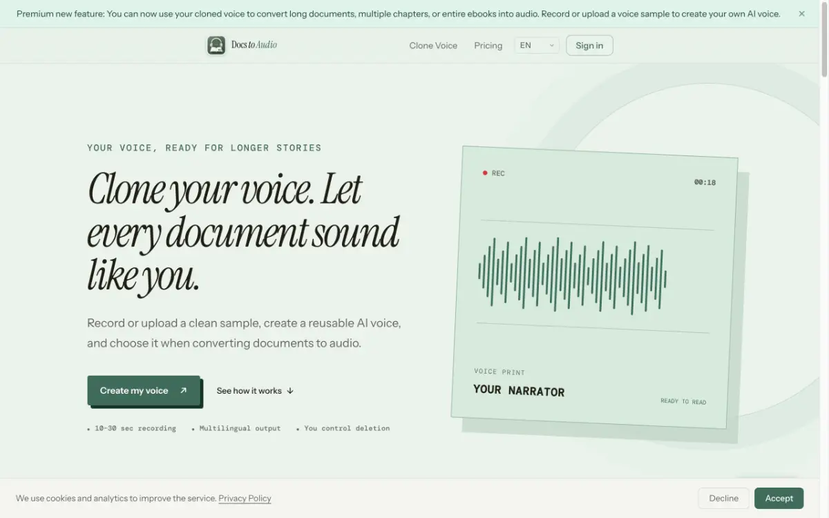 DocstoAudio screenshot 3