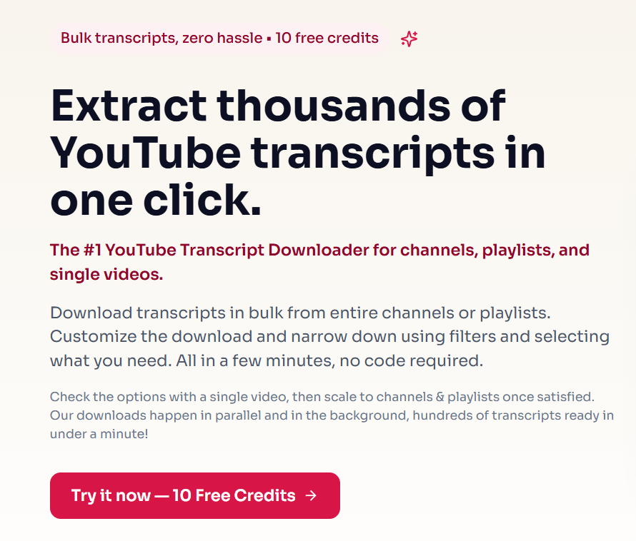 Download Youtube Transcripts screenshot 1