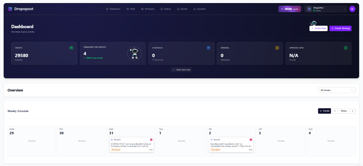 Dropapost - AI Social Media Manager image number 11
