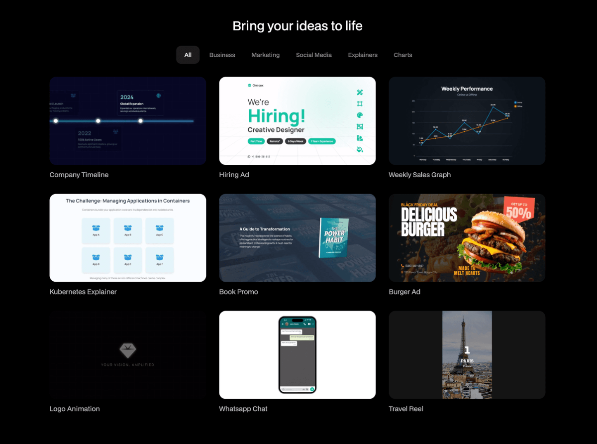Easymotion - AI Motion Graphics Generator image number 11